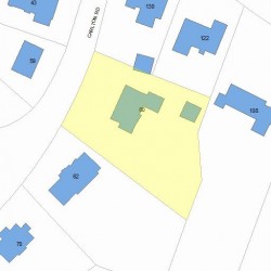 60 Carlton Rd, Newton, MA 02468 plot plan