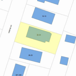 24 Hibbard Rd, Newton, MA 02458 plot plan