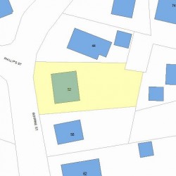 52 Bourne St, Newton, MA 02466 plot plan