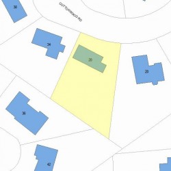 28 Cottonwood Rd, Newton, MA 02459 plot plan