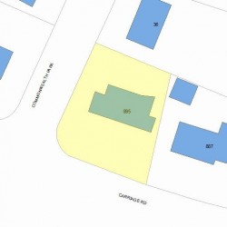 895 Commonwealth Ave, Newton, MA 02459 plot plan