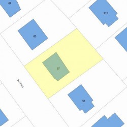 57 Bow Rd, Newton, MA 02459 plot plan