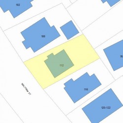 112 Waltham St, Newton, MA 02465 plot plan