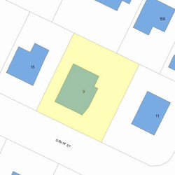 9 Grant St, Newton, MA 02465 plot plan