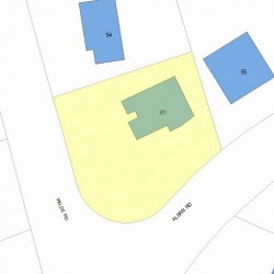 61 Alban Rd, Newton, MA 02468 plot plan