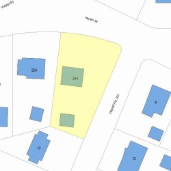 244 Ward St, Newton, MA 02459 plot plan