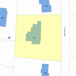 321 Chestnut St, Newton, MA 02465 plot plan