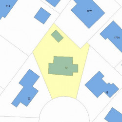 17 Bonmar Cir, Newton, MA 02466 plot plan