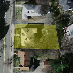 518 Lowell Ave, Newton, MA 02460 aerial view