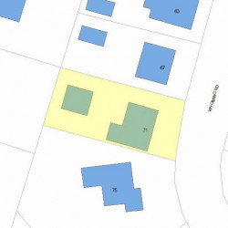 71 Wyoming Rd, Newton, MA 02460 plot plan