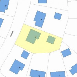 30 Burr Rd, Newton, MA 02459 plot plan