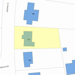 786 Chestnut St, Newton, MA 02468 plot plan