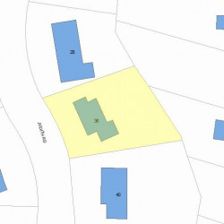 36 Judith Rd, Newton, MA 02459 plot plan