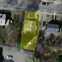46 Brentwood Ave, Newton, MA 02459 aerial view