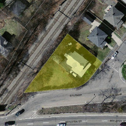123 Floral St, Newton, MA 02461 aerial view