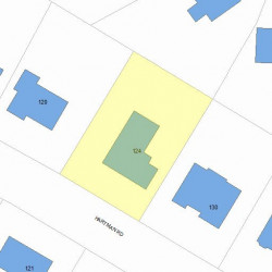 124 Hartman Rd, Newton, MA 02459 plot plan