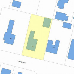 217 Church St, Newton, MA 02458 plot plan