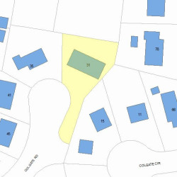31 Colgate Rd, Newton, MA 02462 plot plan