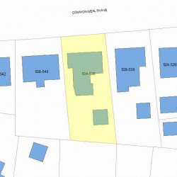 534 Commonwealth Ave, Newton, MA 02459 plot plan