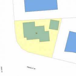 54 Park St, Newton, MA 02458 plot plan