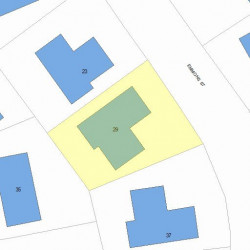 29 Emmons St, Newton, MA 02465 plot plan