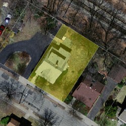 39 Canterbury Rd, Newton, MA 02461 aerial view