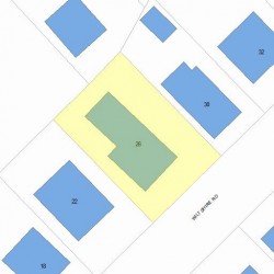 26 Wiltshire Rd, Newton, MA 02458 plot plan