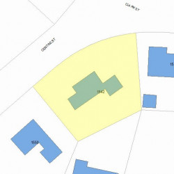 1542 Centre St, Newton, MA 02461 plot plan