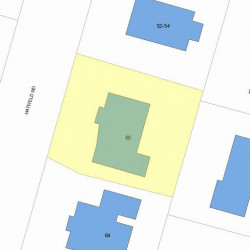 60 Hatfield Rd, Newton, MA 02465 plot plan