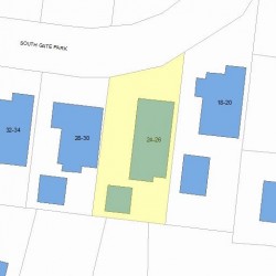 26 Gate Park, Newton, MA 02465 plot plan