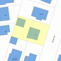 55 Bridges Ave, Newton, MA 02460 plot plan