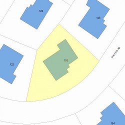 155 Cynthia Rd, Newton, MA 02459 plot plan