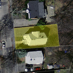 26 Clarendon St, Newton, MA 02460 aerial view