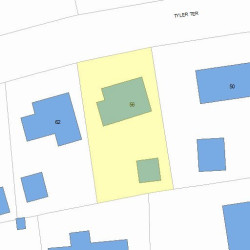 56 Tyler Ter, Newton, MA 02459 plot plan