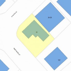 28 Clinton St, Newton, MA 02458 plot plan