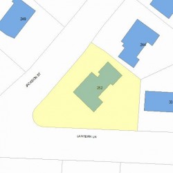 252 Jackson St, Newton, MA 02459 plot plan