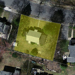 12 Sylvester Rd, Newton, MA 02465 aerial view