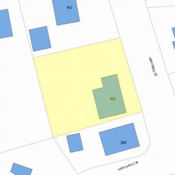 165 Harvard St, Newton, MA 02460 plot plan