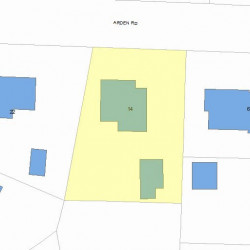 14 Arden Rd, Newton, MA 02460 plot plan