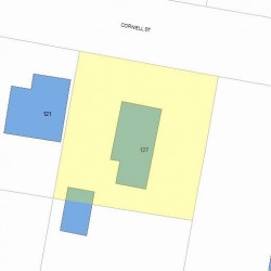 127 Cornell St, Newton, MA 02462 plot plan