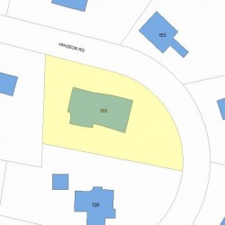 160 Windsor Rd, Newton, MA 02468 plot plan