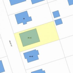 42 Dalby St, Newton, MA 02458 plot plan