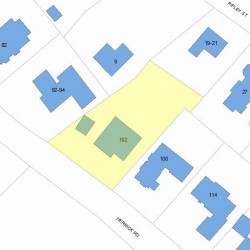 102 Herrick Rd, Newton, MA 02459 plot plan