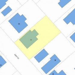 34 West St, Newton, MA 02458 plot plan