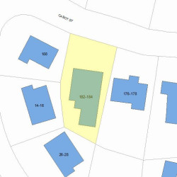 184 Cabot St, Newton, MA 02458 plot plan