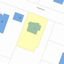 99 Plainfield St, Newton, MA 02468 plot plan