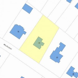 65 Bellevue St, Newton, MA 02458 plot plan