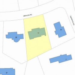 14 Kewadin Rd, Newton, MA 02468 plot plan