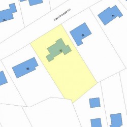 90 Roundwood Rd, Newton, MA 02464 plot plan