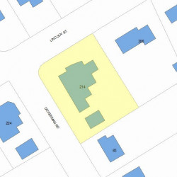 214 Lincoln St, Newton, MA 02461 plot plan